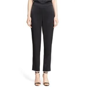 St. John Navy Ankle Length High Waisted Ankle Zipper Pants 10